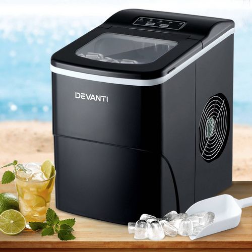 Devanti 2L Ice Maker Portable Ice Cube Machine - Black - Image 4