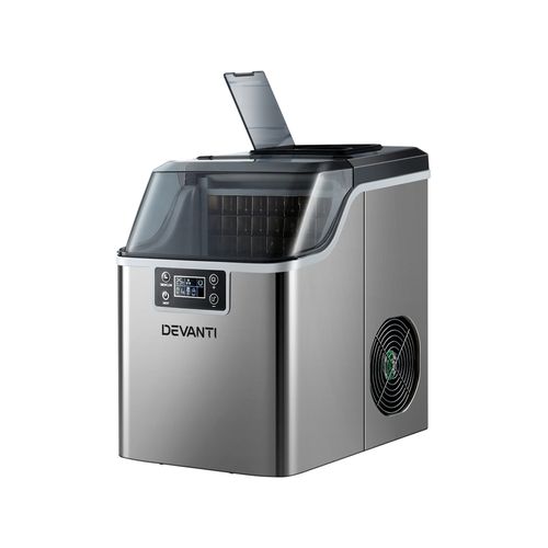Devanti 3.2L Ice Maker Portable Ice Cube Machine - Silver