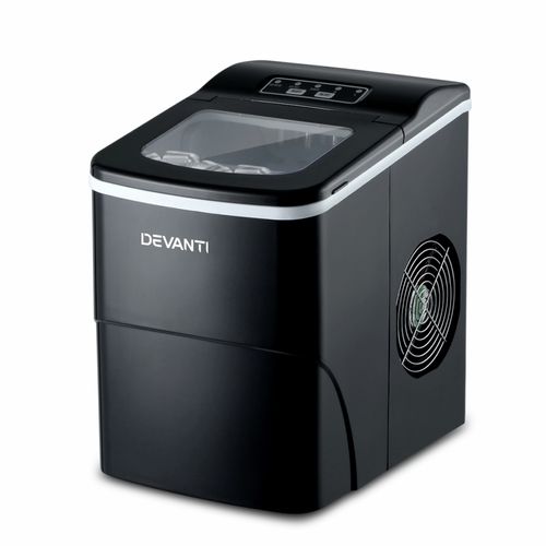 Devanti 2L Ice Maker Portable Ice Cube Machine - Black - Image 3