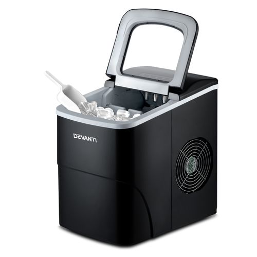 Devanti 2L Ice Maker Portable Ice Cube Machine - Black - Image 5