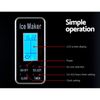 Devanti 3.2L Ice Maker Portable Stainless Steel Ice Cube Machine - Black - Image 3