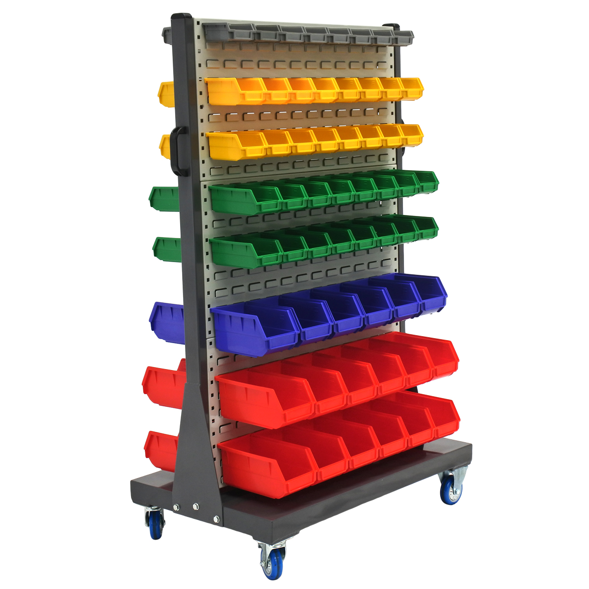 Mobile Parts Trolley | Double-Sided Bin Feeder Trolley