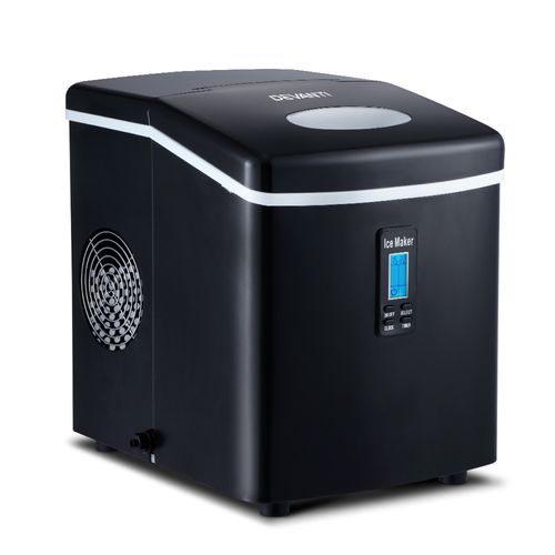 Devanti 3.2L Ice Maker Portable Stainless Steel Ice Cube Machine - Black - Image 6