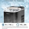 Costway 15KG Ice Maker w/LCD Display & Scoop, Black - Image 6