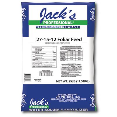 Jack's Fertilizer, 27-15-12 Foliar Feed