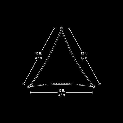 Sun Shade Sail Triangle, Sandstone - Image 4